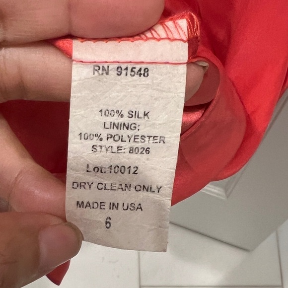 Barney’s New York Fuchsia Strappy Silk Cocktail Dress Women’s Size 6 - Picture 4 of 4